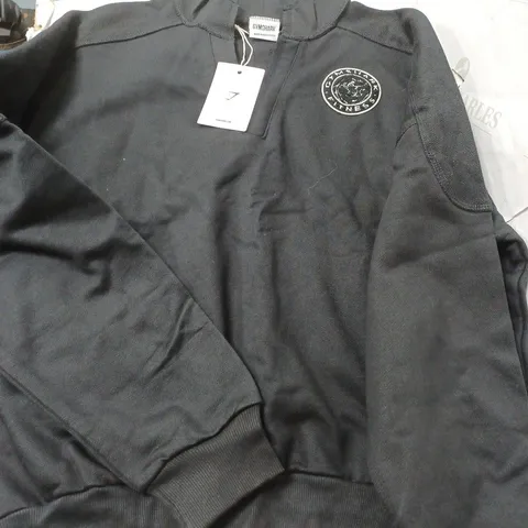 GYMSHARK LEGACY OVERSIZED SWEATSHIRT IN BLACK - MEDIUM