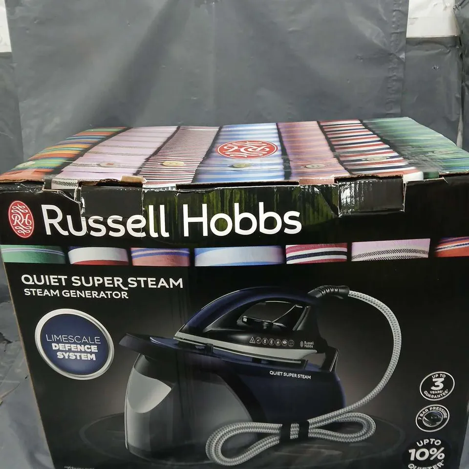 BOXED RUSSELL HOBBS QUIET SUPERSTEAM STEAM GENERATOR IRON