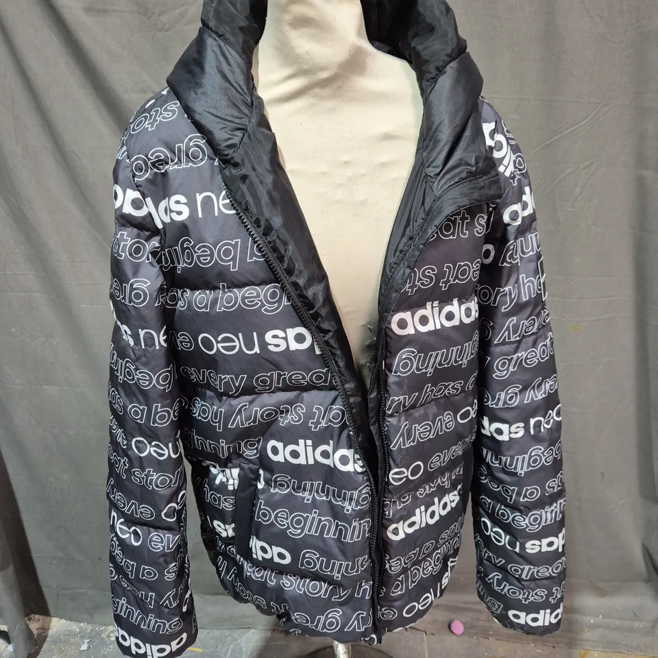 ADIDAS NEO COAT IN BLACK SIZE XL