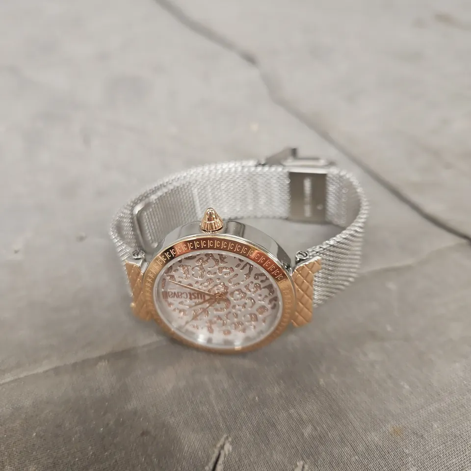JUST CAVALLI LADIES' WATCH – SILVER MESH BAND