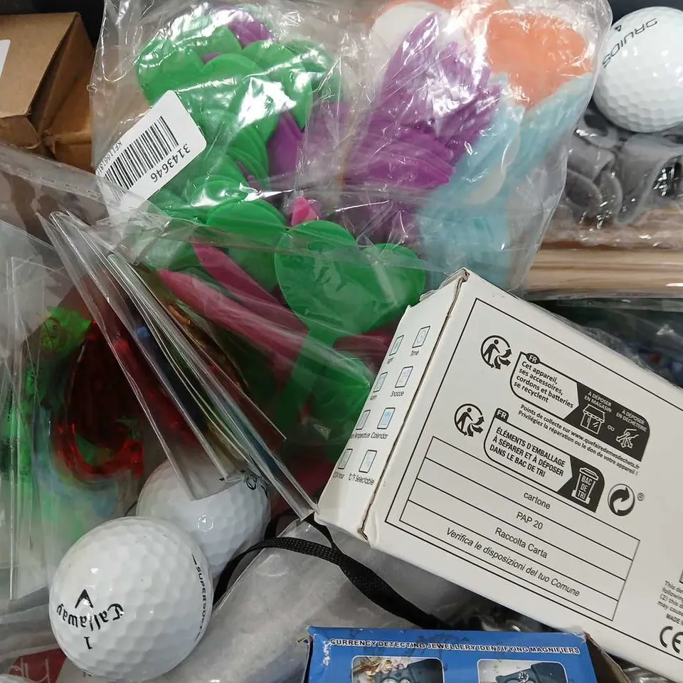 BOX OF APPROXIMATELY 14 ASSORTED ITEMS TO INCLUDE - COTTON WOOL , RED DAY LABEL , ACTIVE MAP ETC