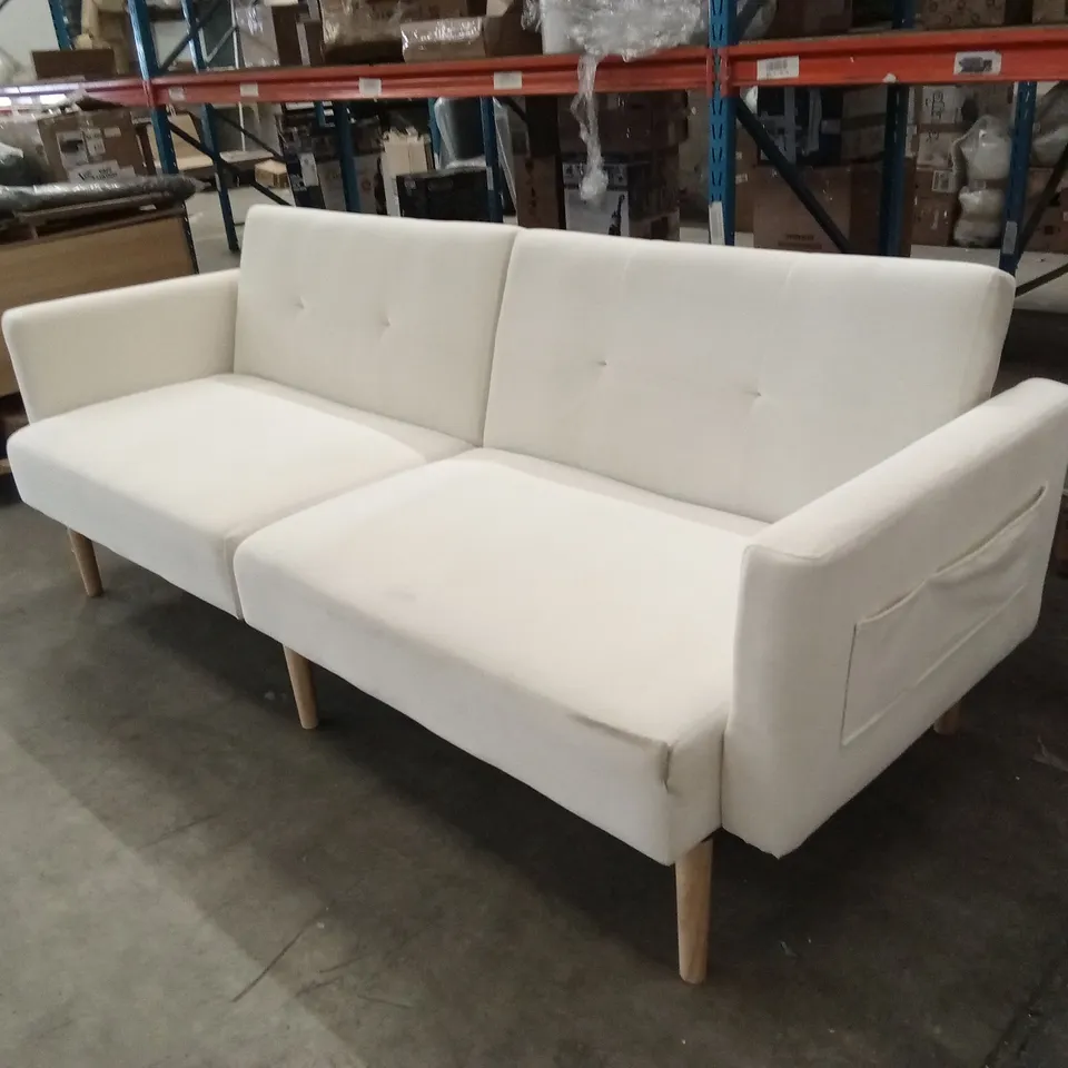 DESIGNER CLICK CLACK SOFA BED - WHITE 
