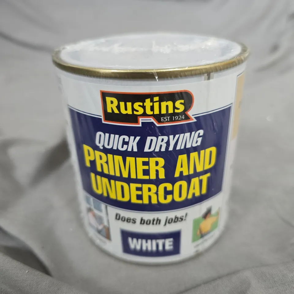 RUSTINS QUICK DRYING PRIMER & UNDERCOAT – WHITE, 500ML