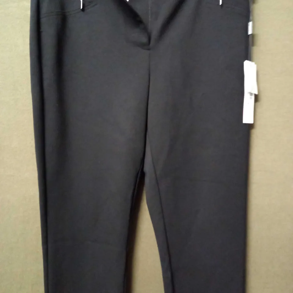 ROMAN PONTE TROUSERS WITH ZIPS IN BLACK - SIZE 14
