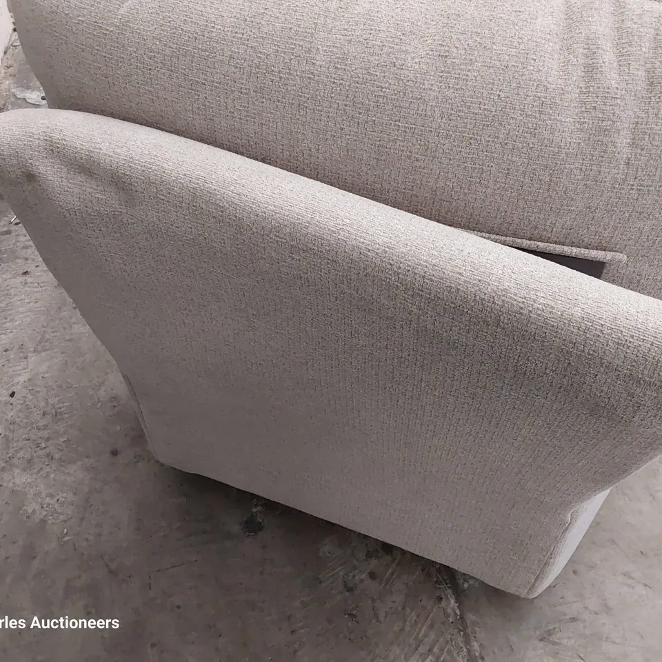 QUALITY BRITISH DESIGNER G PLAN CHLOE SMALL EASY CHAIR SOFT SAND FABRIC 