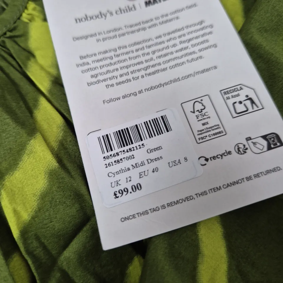 NOBODY'S CHILD CYNTHIA MIDI DRESS – MATERRA, UK 12