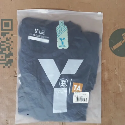 BAGGED Y1 SPORT ENGLAND HOCKEY SHORT SLEEVE TRAINING TOP IN NAVY SIZE 3XL