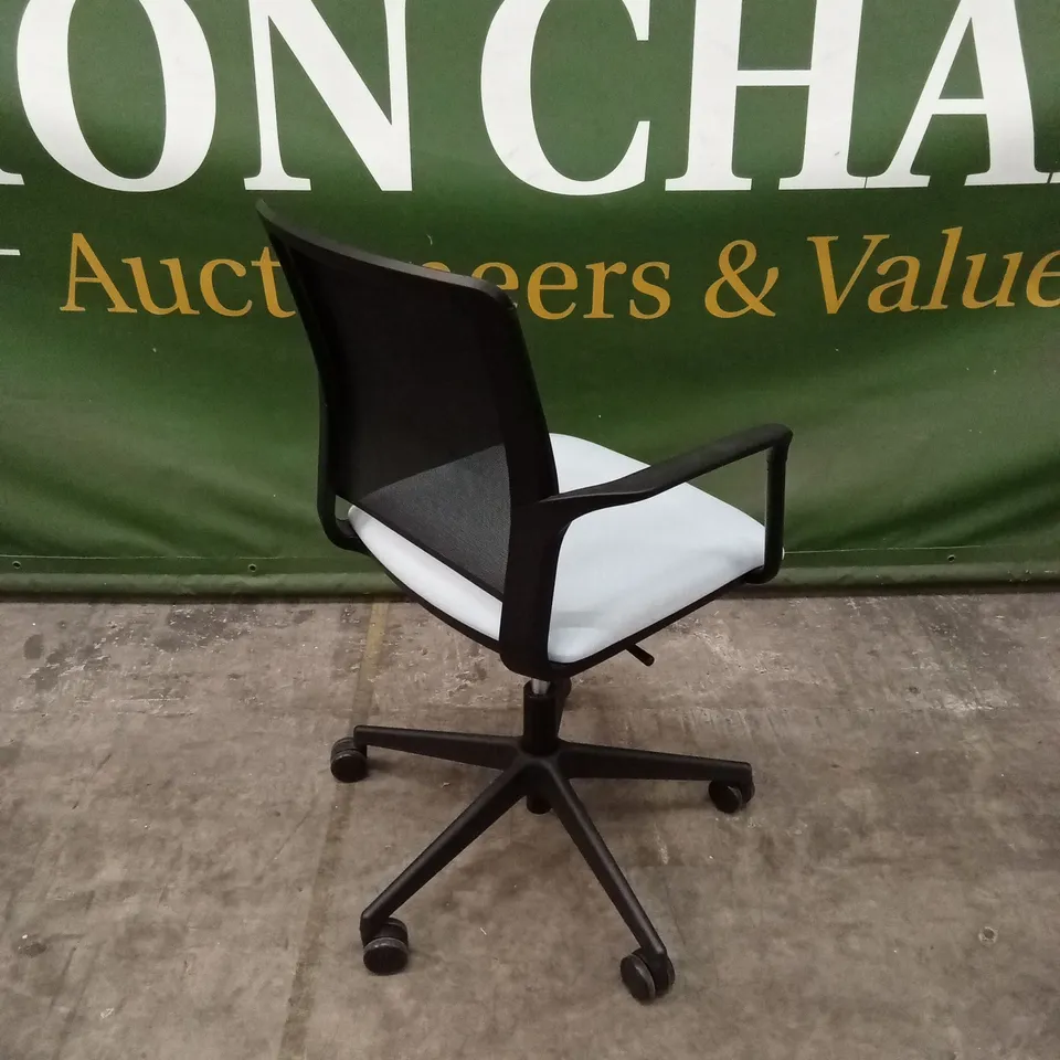 OFFICE CHAIR WITH MESH BACK - SKY BLUE/BLACK 