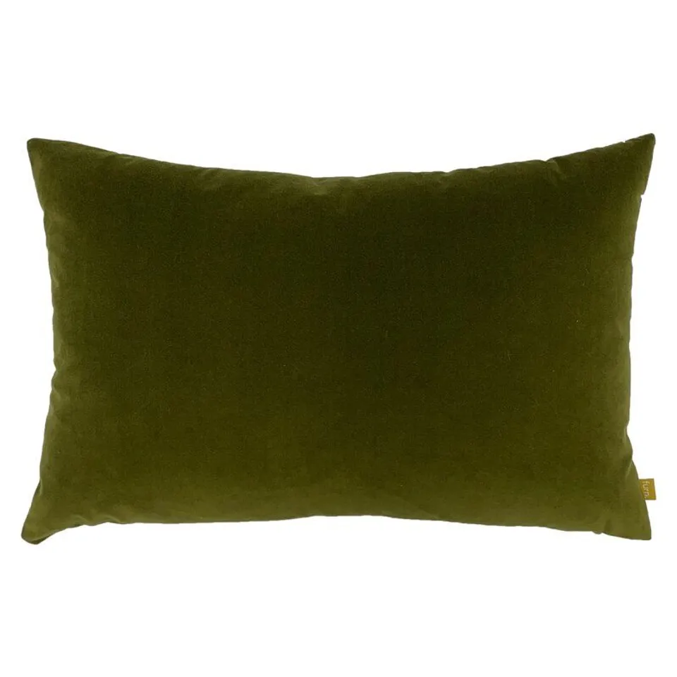 BAGGED GAINEY OLIVE CUSHION WITH FILLING