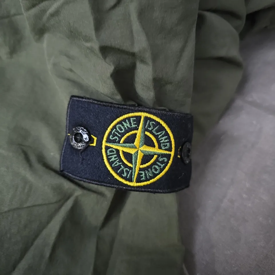 STONE ISLAND OLIVE GREEN HOODED JACKET – MEN'S