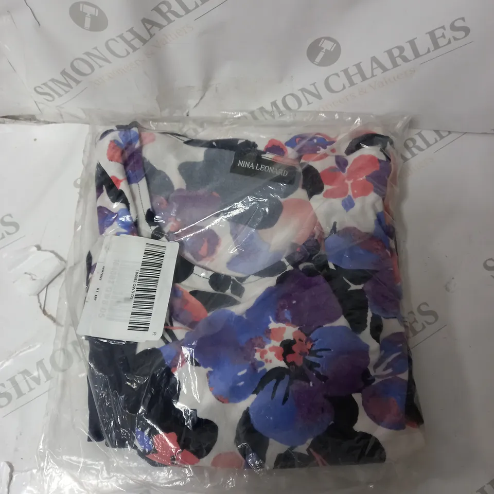NINA LEONARD FLORAL TUNIC SIZE: EXTRA LARGE