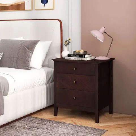 BOXED AUTRY 60CM W MANUFACTURED WOOD BEDSIDE TABLE (1 BOX)