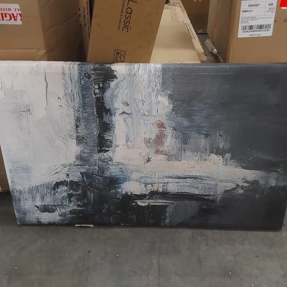 CARTAVIOUS THE LINE OF BLACK - WRAPPED CANVAS ART PRINT 