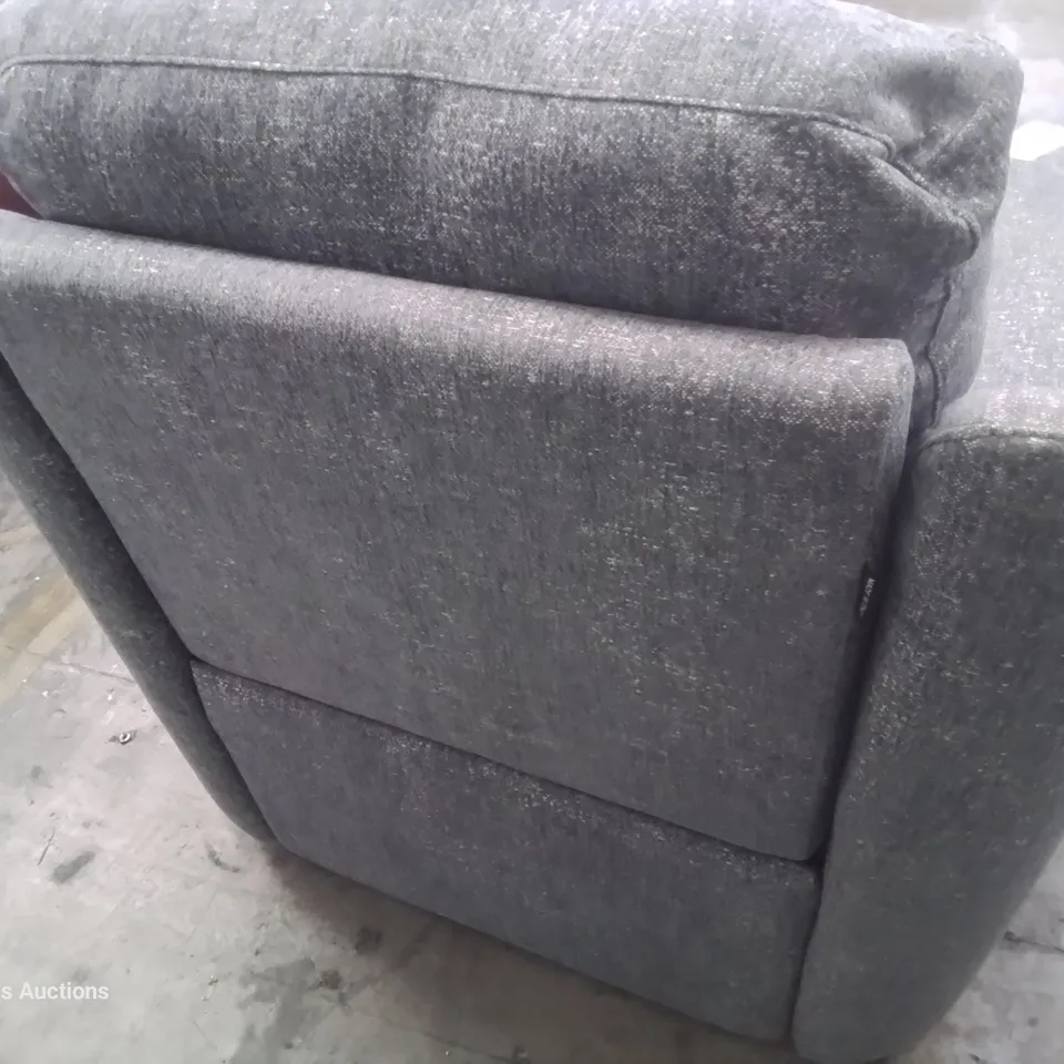 QUALITY ITALIAN DESIGNED & MANUFACTURED PARMA POWER RECLINING EASY CHAIR CARMARGE GREY FABRIC 