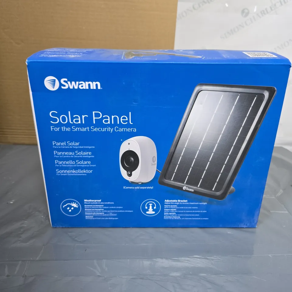 SWANN SOLAR PANEL FOR SMART SECURITY CAMERA – WEATHERPROOF