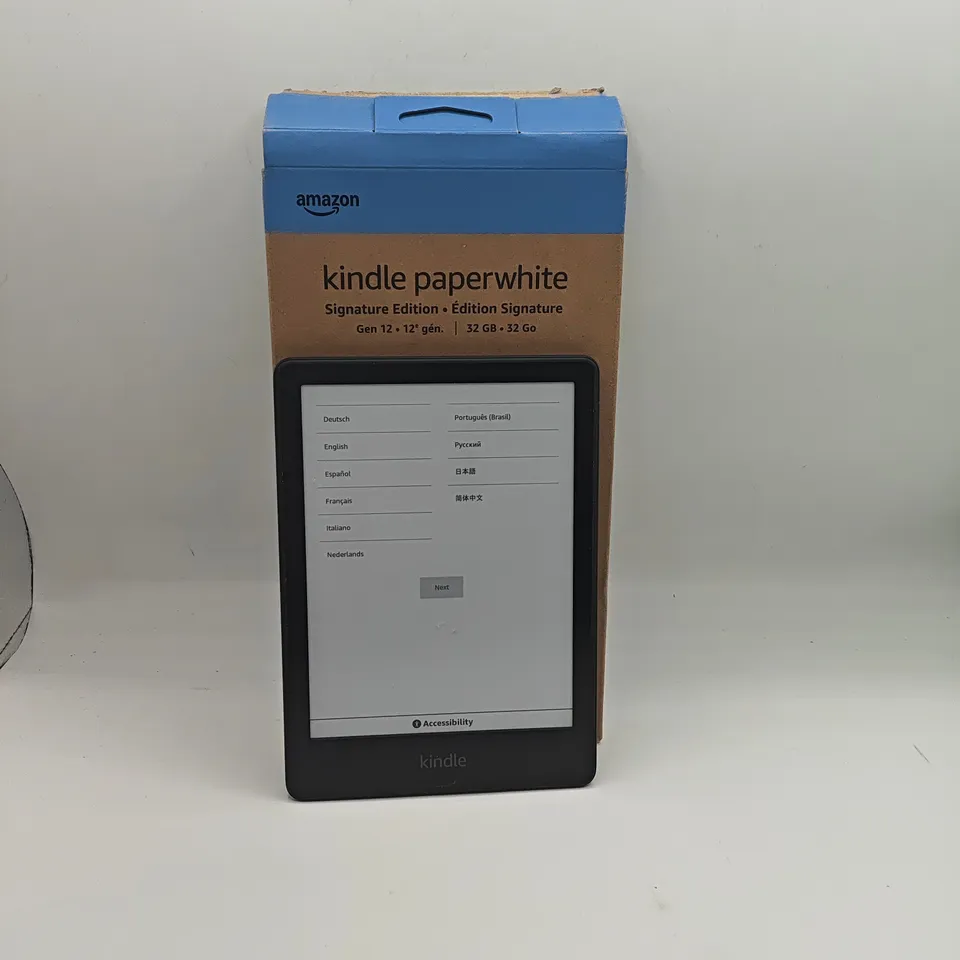 BOXED AMAZON KINDLE PAPER WHITE GEN 12 32GB IN BLACK
