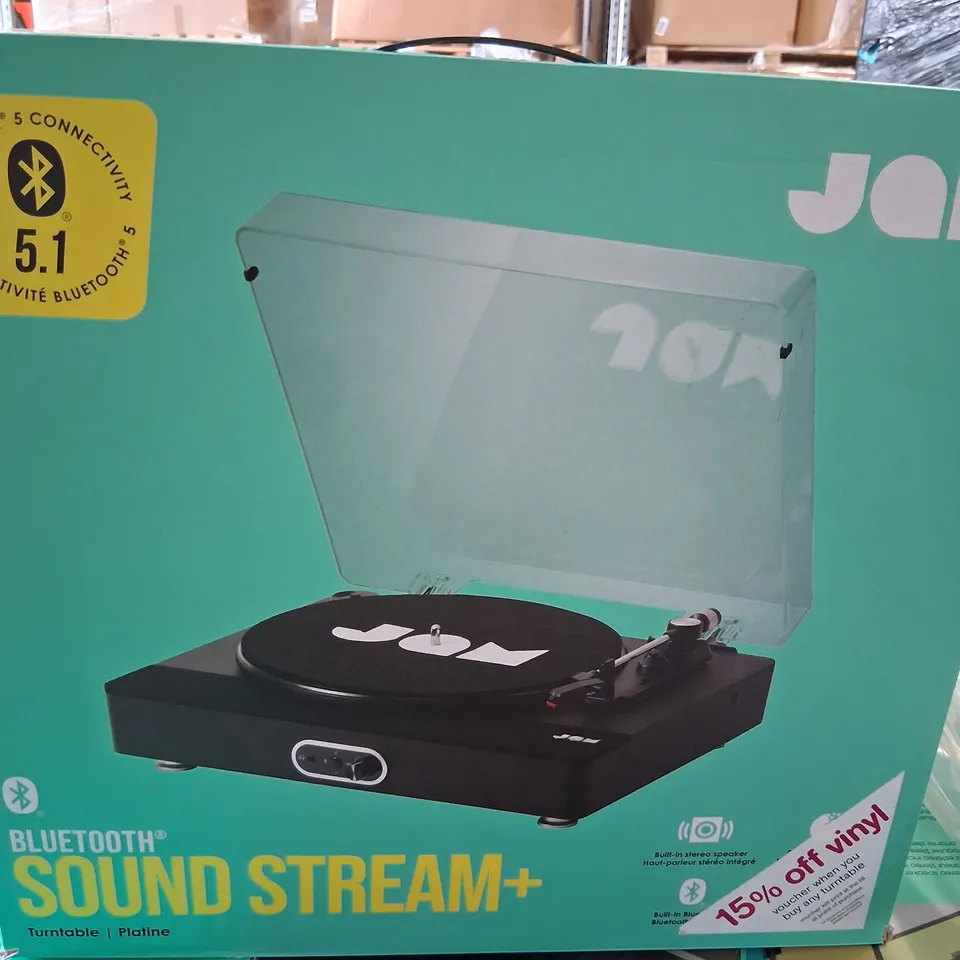 BOXED JAM BLUETOOTH SOUND STREAM+ TURNTABLE- COLLECTION ONLY