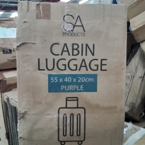BOXED TRAVEL CABIN SUITCASE PURPLE