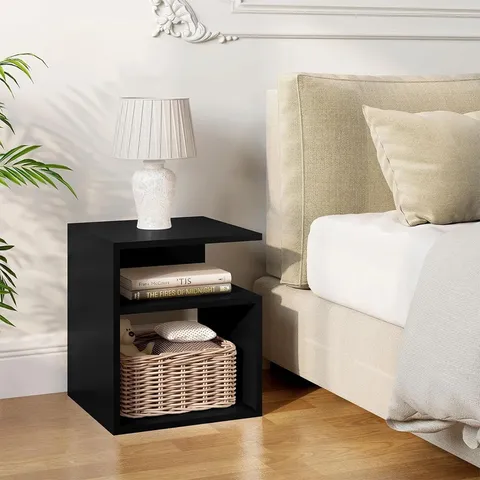 BOXED MUGDHA BEDSIDE TABLE - BLACK (1 BOX)
