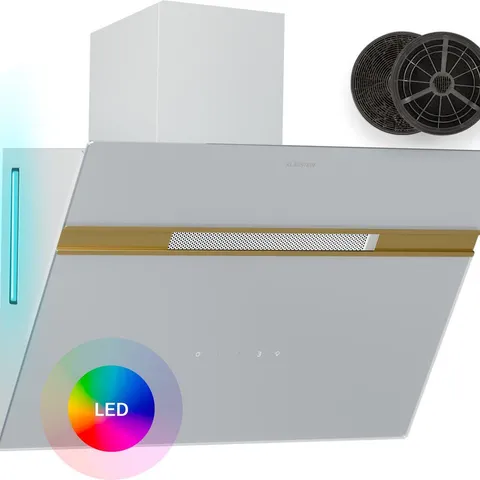 BOXED KLARSTEIN EXTRACTOR HOOD ALINA - 60 CM WALL-MOUNTED HOOD, WHITE-GOLD