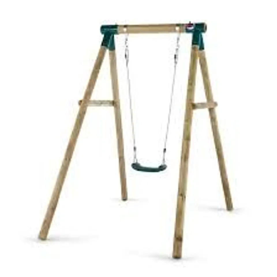 BOXED PLUM WOODEN SINGLE SWING SET (1 BOX) RRP £164.99