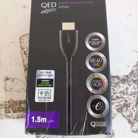 QED HDMI 48GB 8K 1.5M (QE6042) HDMI CABLE 48GB 8K 1.5M