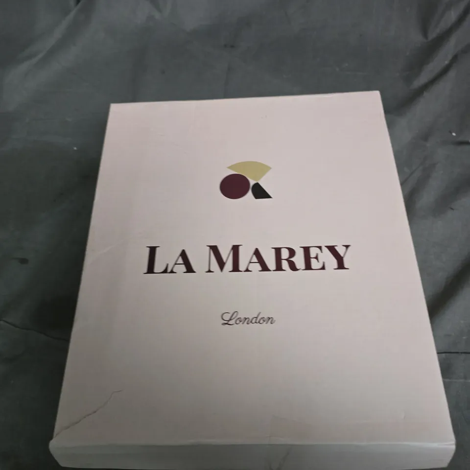 LA MAREY WOMEN'S BOOTS – BLACK SUEDE WITH FUR TRIM, UK SIZE 6