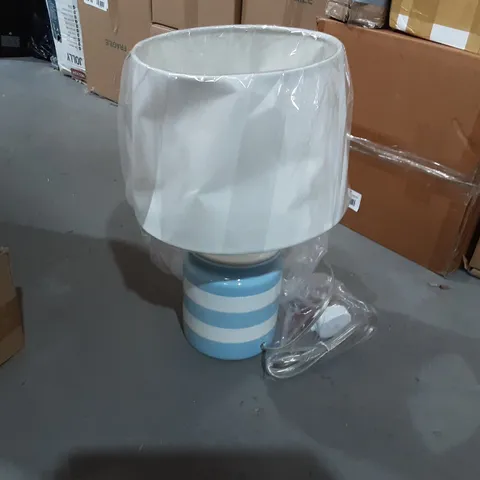 LAURA ASHLEY TOBERMORY STRIPED JAR TABLE LAMP COMPLETE UK SEASPRAY