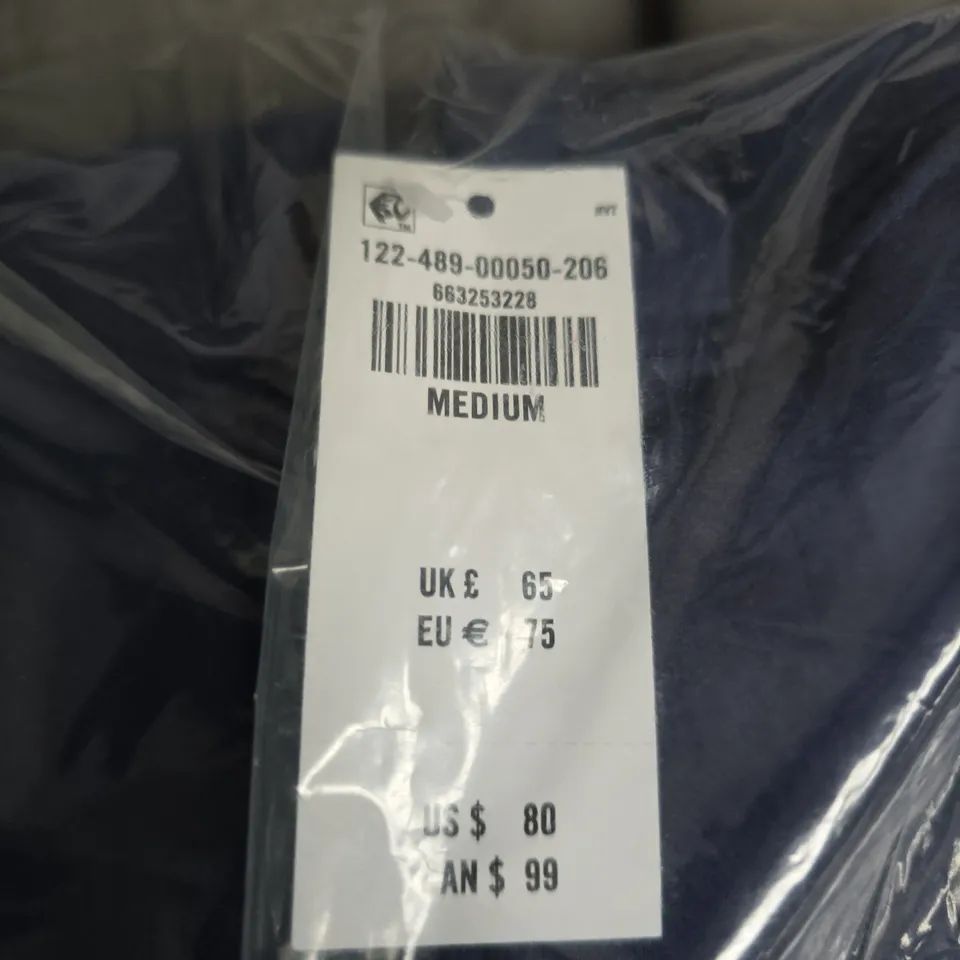 NAVY ZIP-FRONT JACKET - MEDIUM ABERCROMBIE AND FITCH