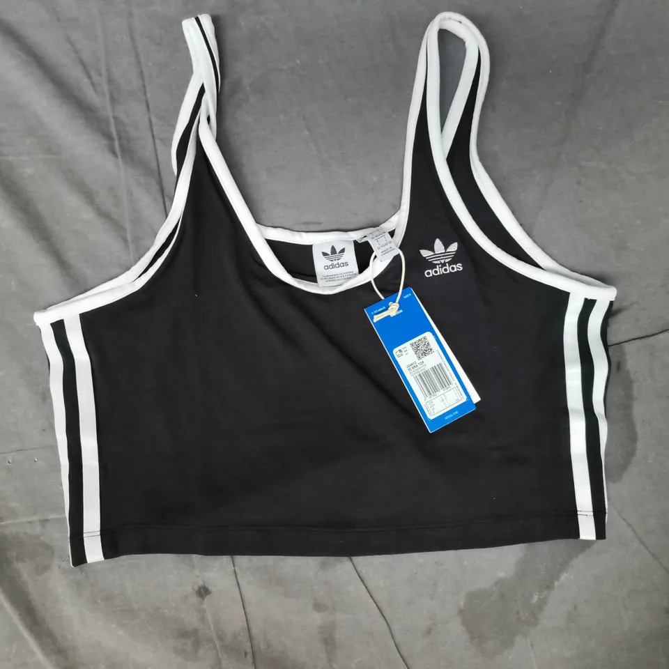 ADIDAS 3S BRA TOP IN BLACK/WHITE SIZE LARGE