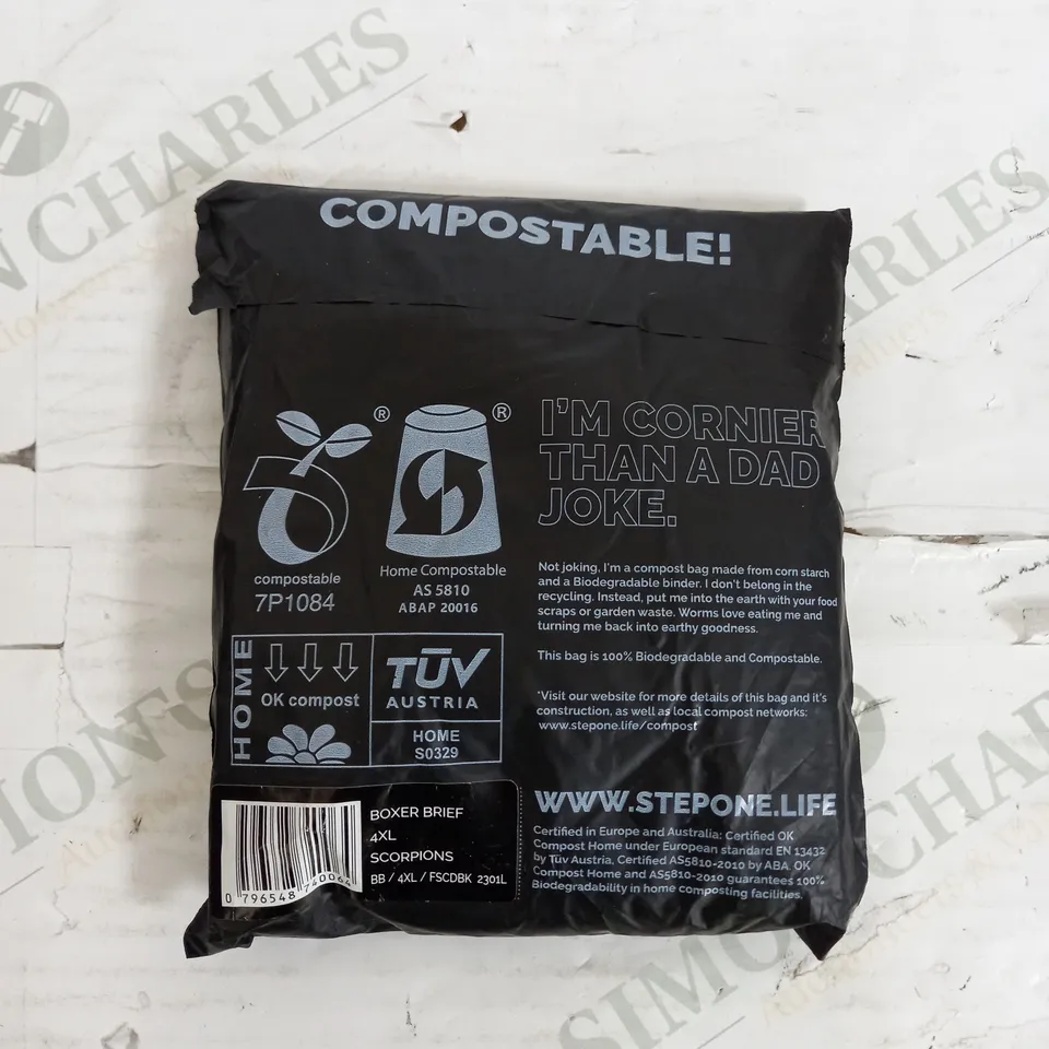 SEALED STEPONE BOXER BRIEF 4XL SCORPIONS 