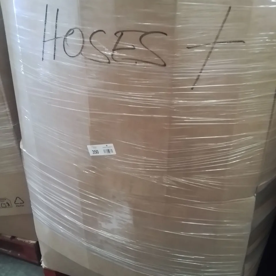 PALLET CONTAINING A LARGE QUANTITY OF ASSORTED HOSE PIPES, POOL INFLATABLES ECT