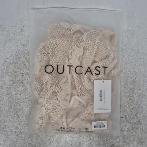 BAGGED OUTCAST ADELINAE MINI DRESS IN CREAM SIZE XXS/XS