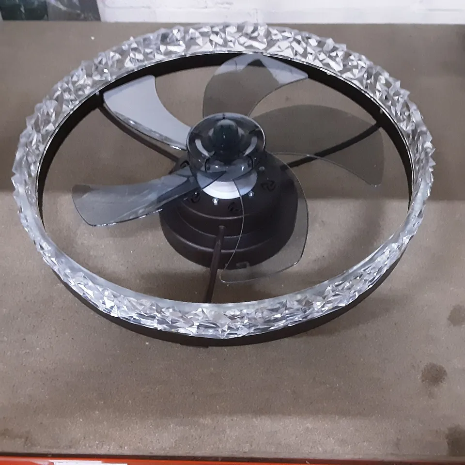 BOXED LED CEILING FAN WITH LAMP , LIGHT POWER 40 W , MOTOR POWER 30 W ( WITH REMOTE )