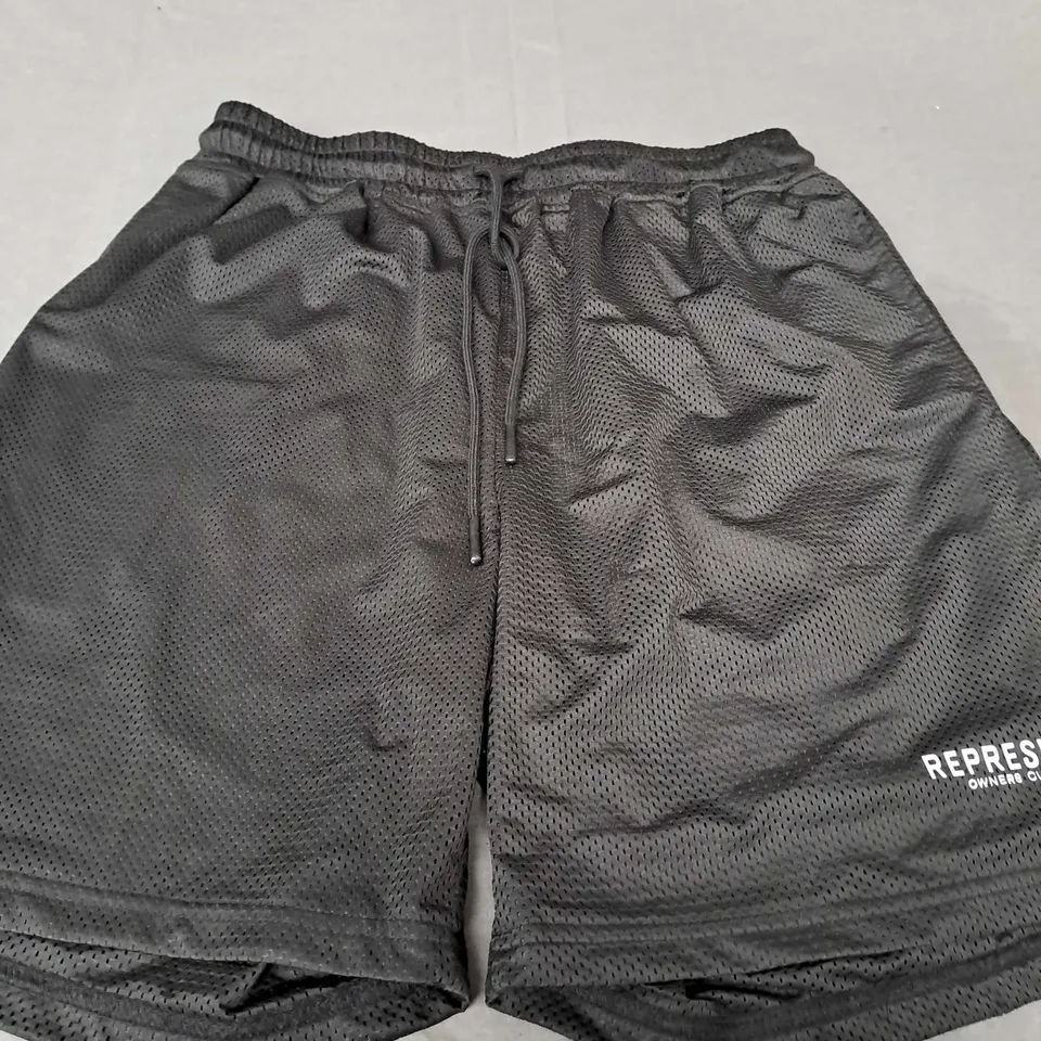 REPRESENT BLACK LIGHT WEIGHT SHORTS - MEDIUM