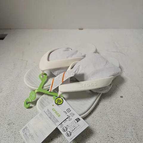CROCS COAST FLIP SANDALS – WHITE, UK 9 