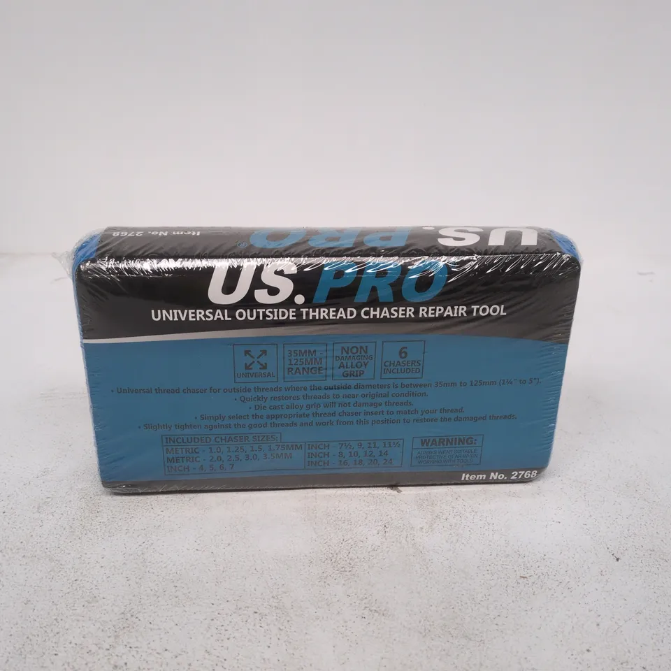 US PRO UNIVERSAL OUTSIDE THREAD CHASER REPAIR TOOL – 6 CHASERS INCLUDED (BOXED)