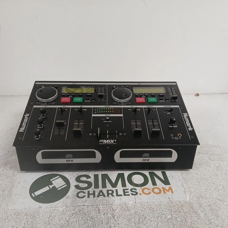 NUMARK CD MIX1 PROFESSIONAL DJ MIXING CONSOLE WITH TWO CD DECKS
