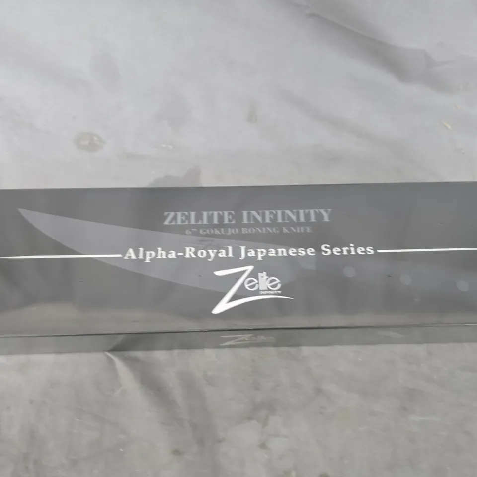 ZELITE INFINITY ALPHA-ROYAL JAPANESE SERIES 6IN BONING KNIFE – BOXED
