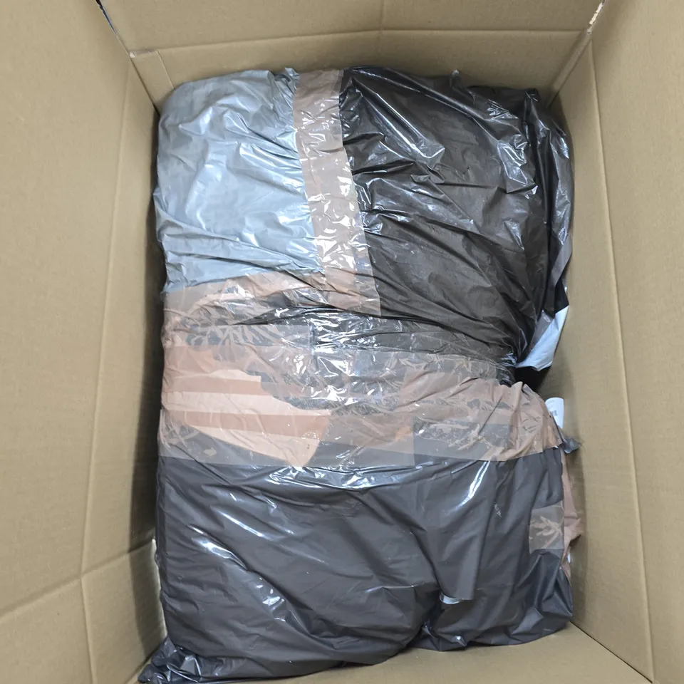 BOX OF APPROXIMATELY 10 ITEMS INCLUDING: PORCILIN HOUSE FIGURE, SIZE 6 BOOTS AND DANCE SHOES