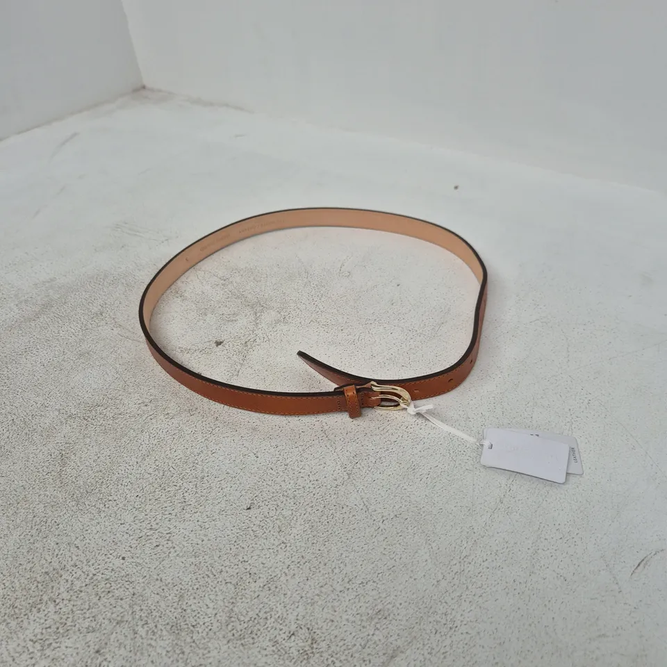 THE WHITE COMPANY ESSENTIAL LEATHER BELT – TAN, SIZE S