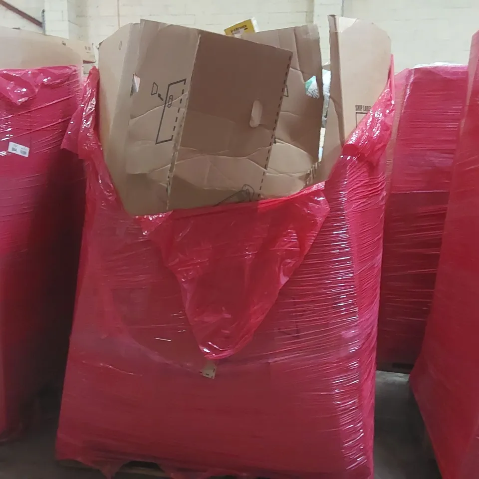 PALLET OF ASSORTED ITEMS INCLUDING: KIDS SCOOTER, RETRACTABLE SAFETY GATE, ELECTRIC POTATO PEELER, YOGA MAT, BABY MAT ECT