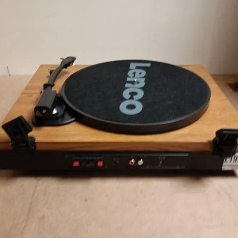 LENCO TURNTABLE ON WOODEN PLINTH