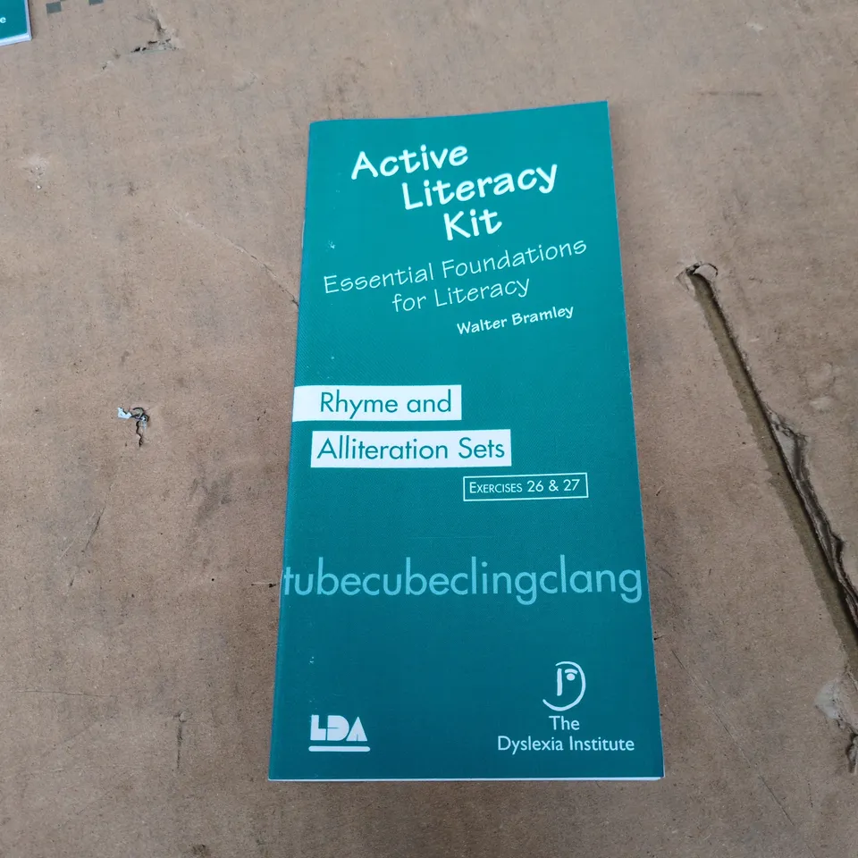 BOX OF APPROXIMATELY 55  ASSORTED ACTIVE LITERACY KITS(BRAND NEW)
