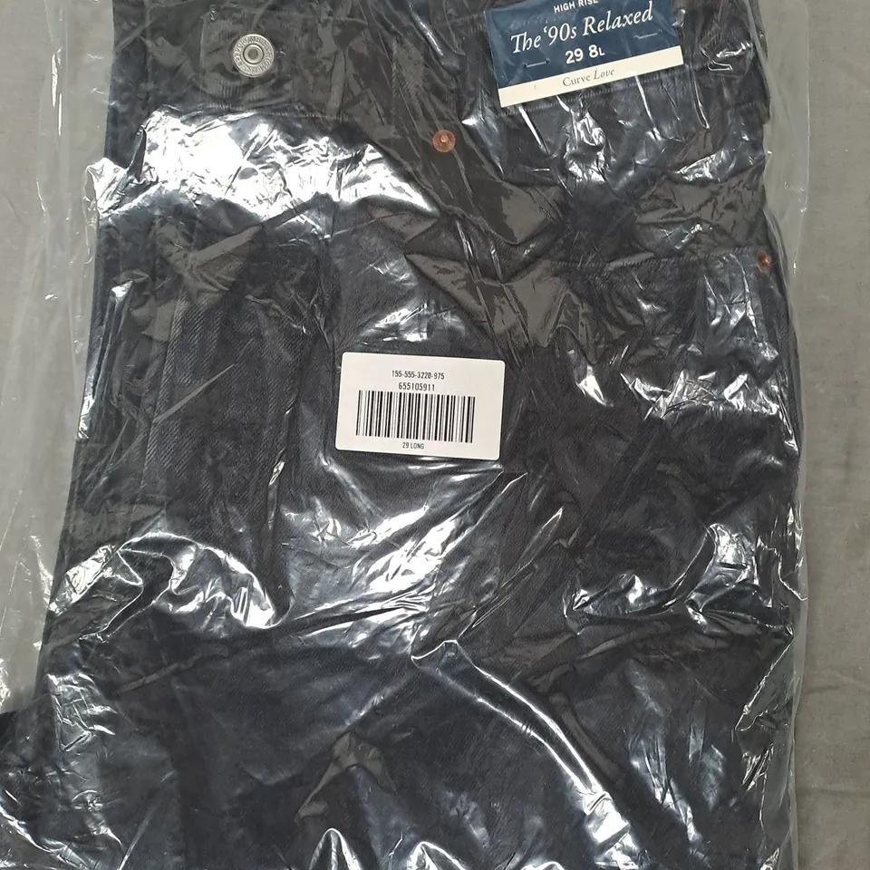 ABERCROMBIE & FITCH THE 90S RELAXED HIGH RISE JEANS IN BLACK SIZE 29/9L