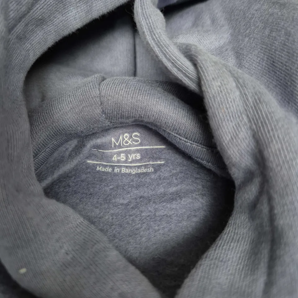 M&S Kids Blue Tracksuit Hoodie & Joggers Set – 4-5 yrs