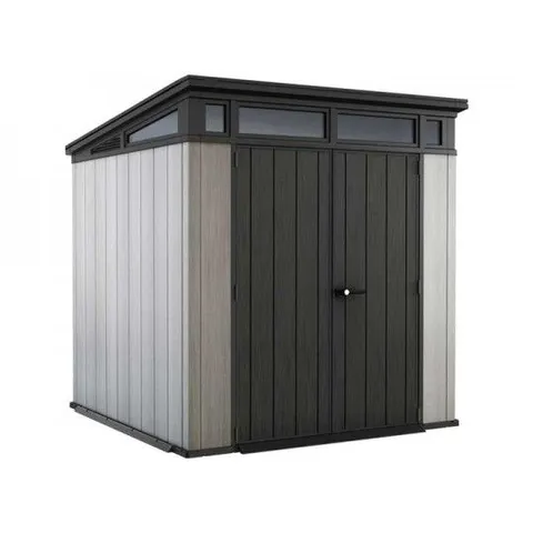 BOXED KETER ARTISAN 7X7 OUTDOOR STORAGE SHED KIT - GREY (2 BOXES)