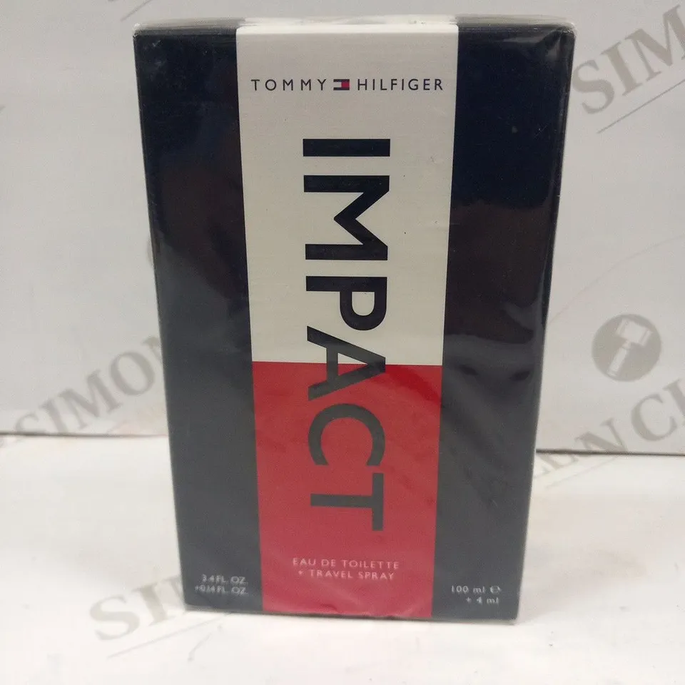 BOXED AND SEALED TOMMY HILFIGER IMPACT EAU DE TOILETTE AND TRAVEL SPRAY 100ML