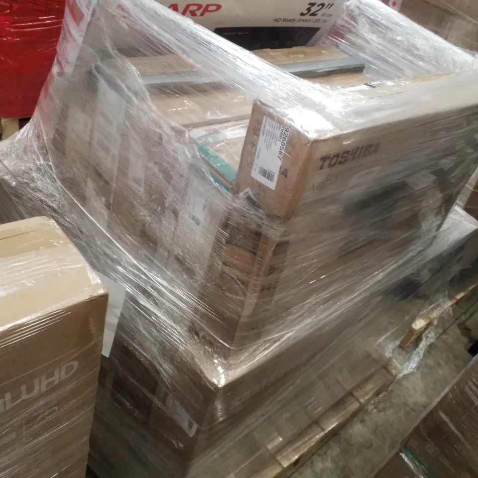 PALLET CONTAINING APPROXIMATELY 14 ASSORTED DAMAGED TVS