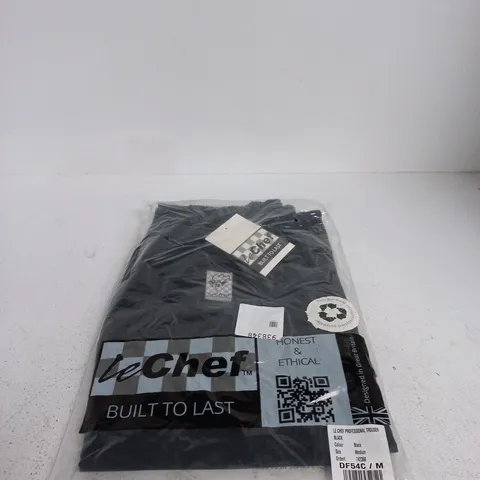 LED CHEF BUILT TO LAST PROFESSIONAL TROUSERS BLACK MEDIUM
